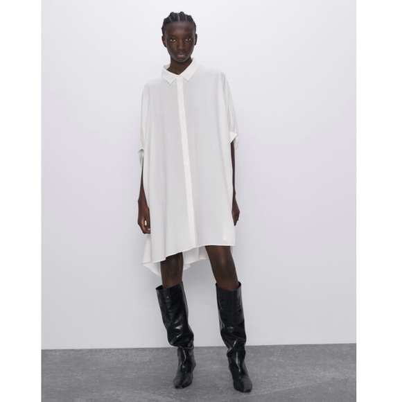 Zara Dresses Zara Flowy Oversized Shirt Dress Poshmark